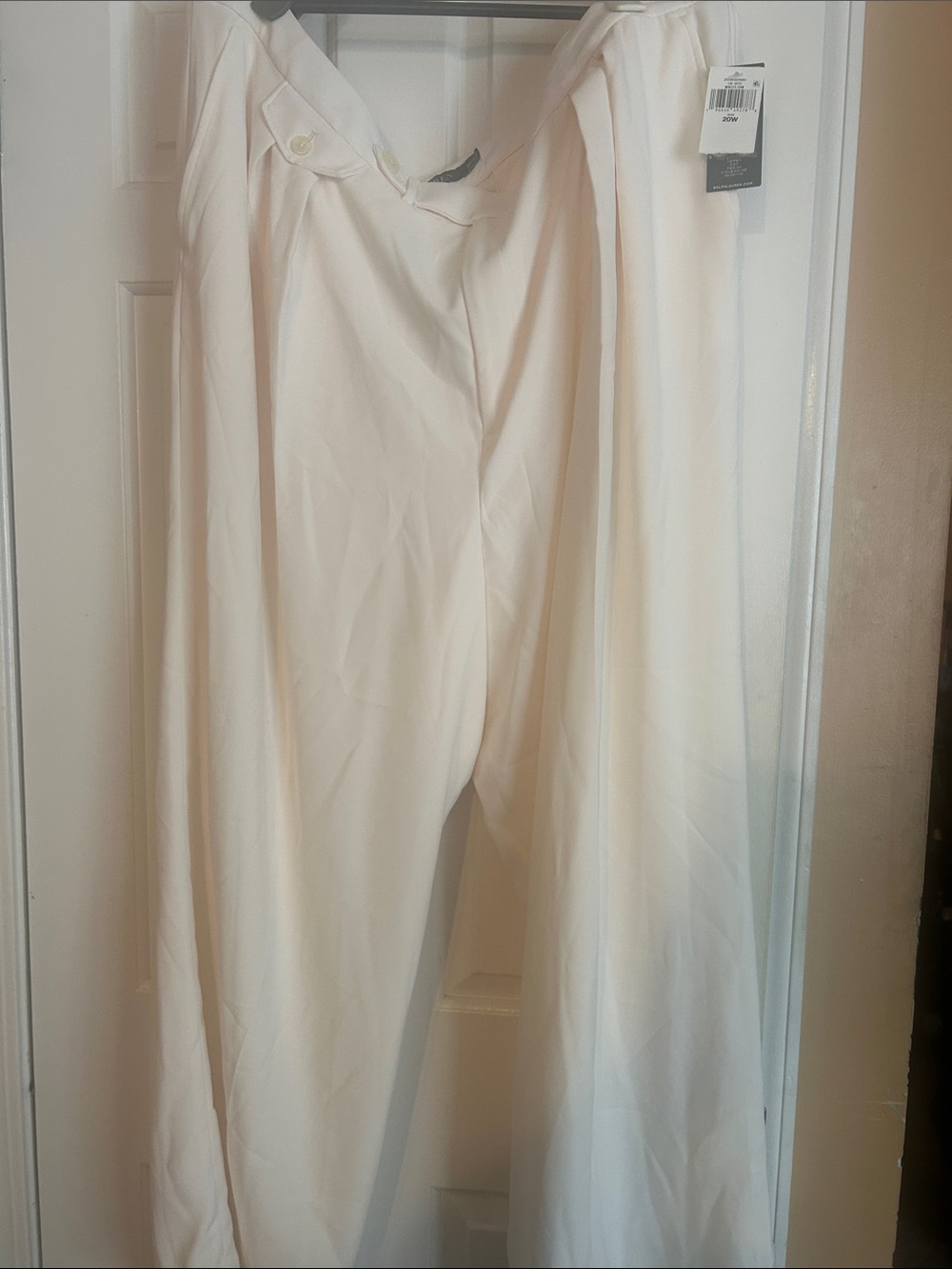 Lauren Ralph Lauren Ivory Wide-Leg Women's Pants